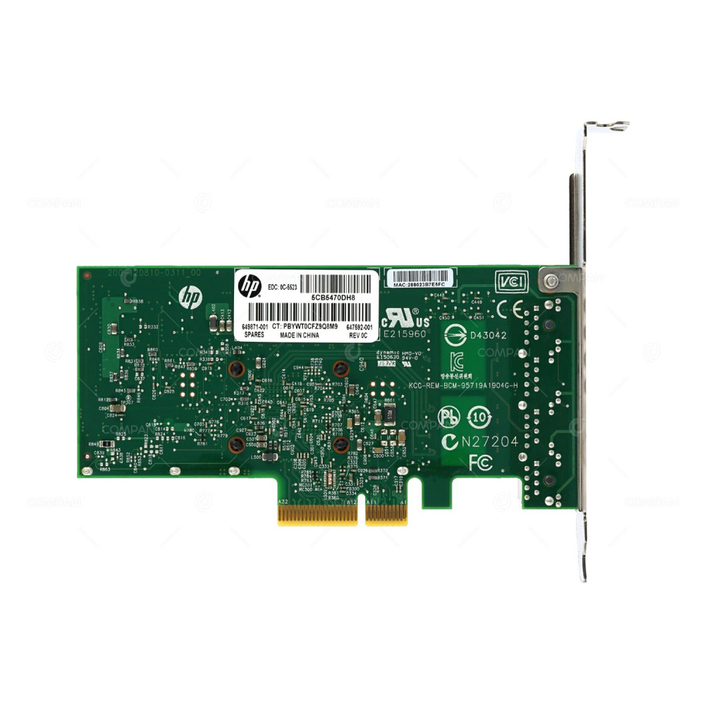 649871-001 HP 331T QUAD PORT 1GB RJ-45 ETHERNET ADAPTER PCI-E